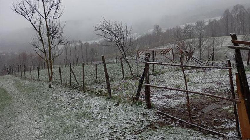 Sakarya’da soğuk hava etkisini artırdı yüksek kesimler beyaza büründü