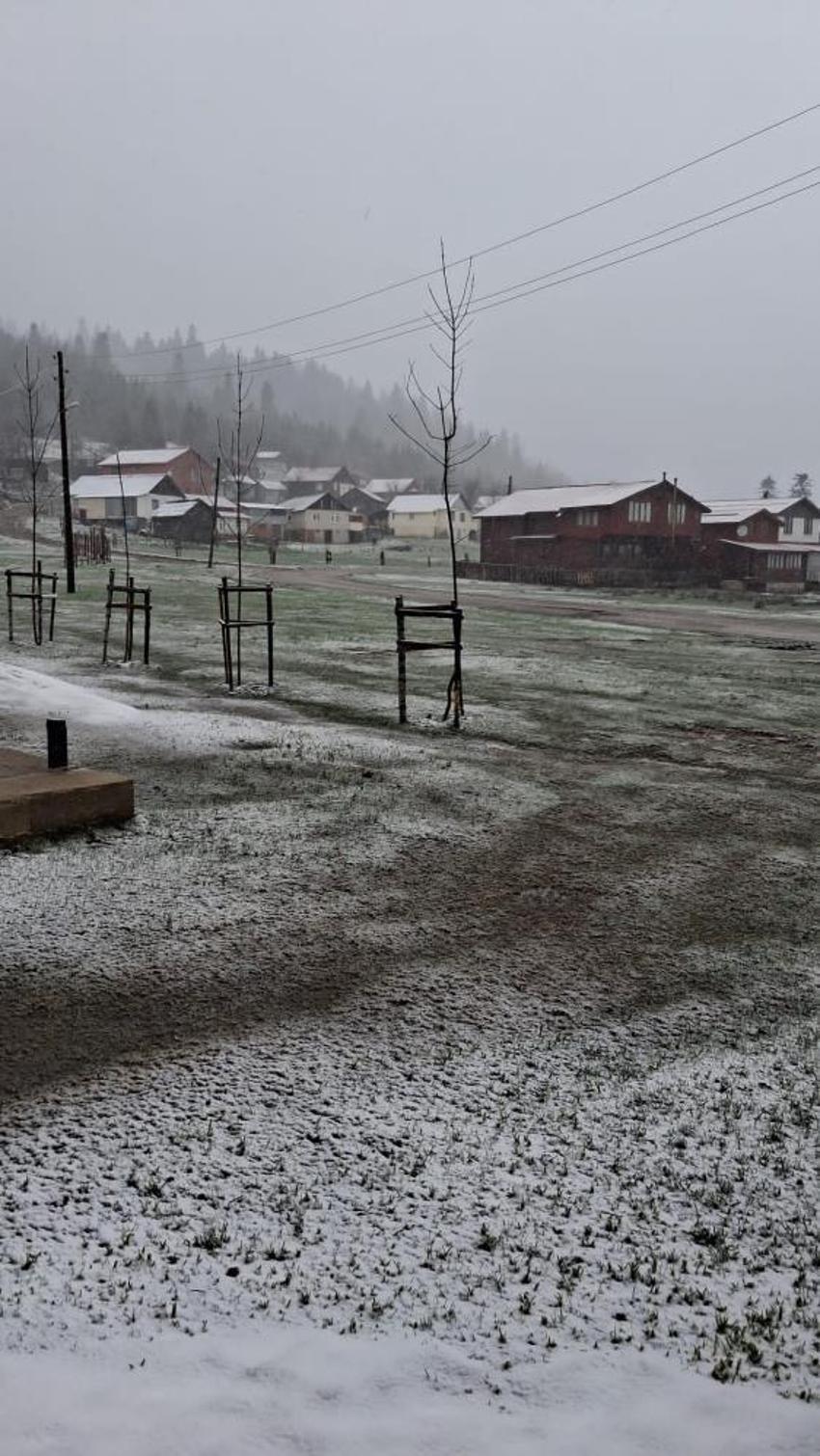 Sakarya’da soğuk hava etkisini artırdı yüksek kesimler beyaza büründü