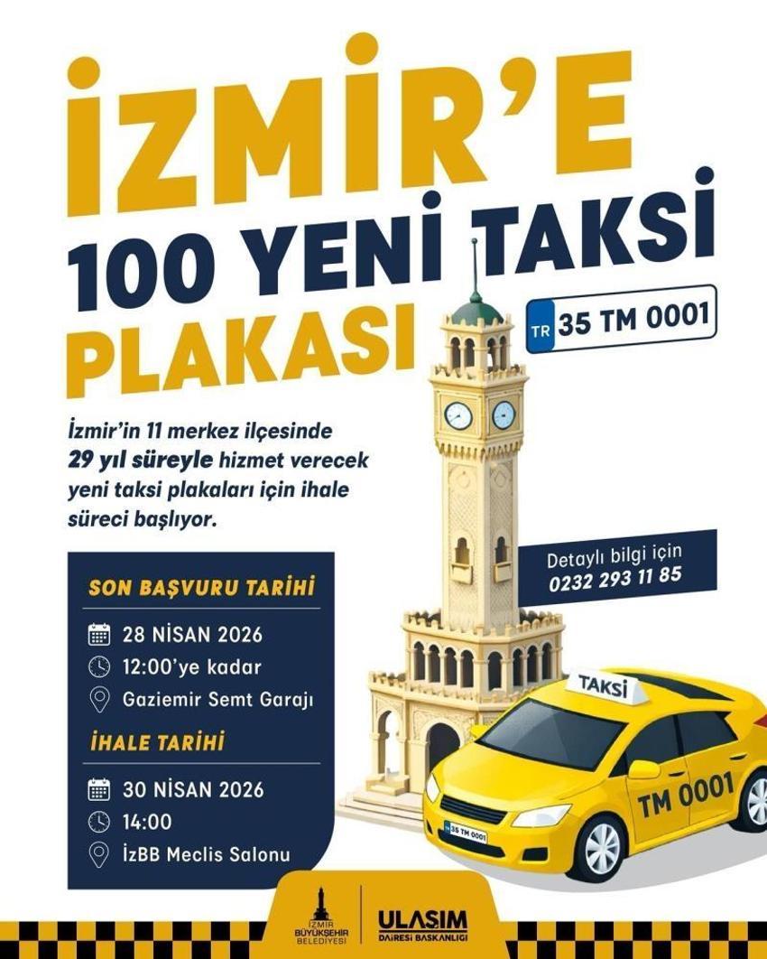 İzmir'de 100 yeni taksi plakası için geri sayım! Belediye resmen duyurdu: Şartlar belli oldu