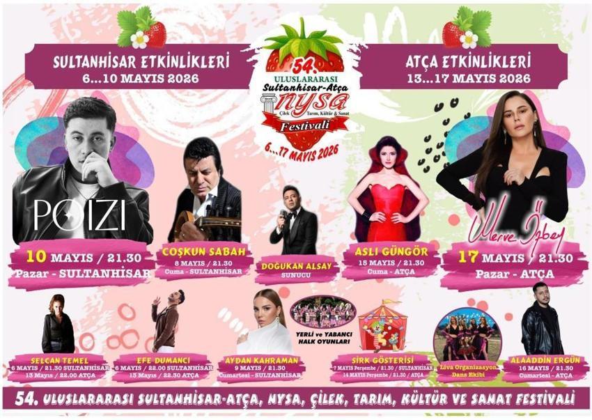 Aydın Çilek Festivali için geri sayım başladı! Bu yıl 54. kez kapılarını açıyor: İşte konser takvimi