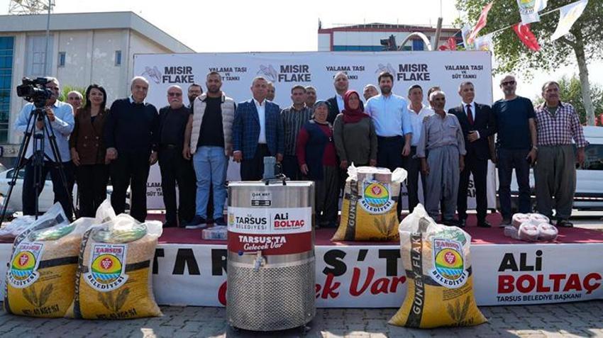 Tarsus Belediyesi'nden üreticiye bayram hediyesi: %50 hibeli mineral taşı desteği başladı: 80 ton yem dağıtıldı!