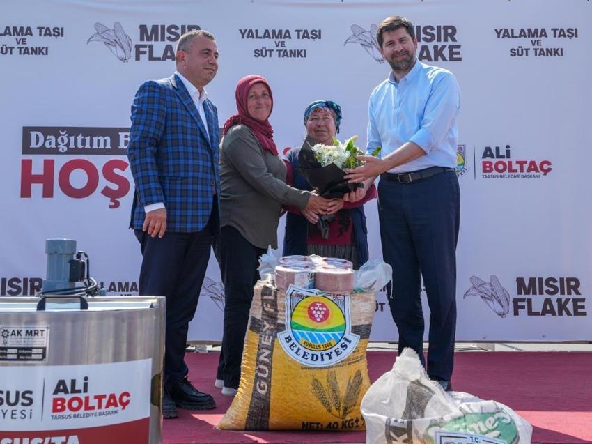 Tarsus Belediyesi'nden üreticiye bayram hediyesi: %50 hibeli mineral taşı desteği başladı: 80 ton yem dağıtıldı!