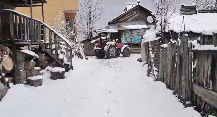 Sivas'ta yaz gelecek derken lapa lapa kar yağdı