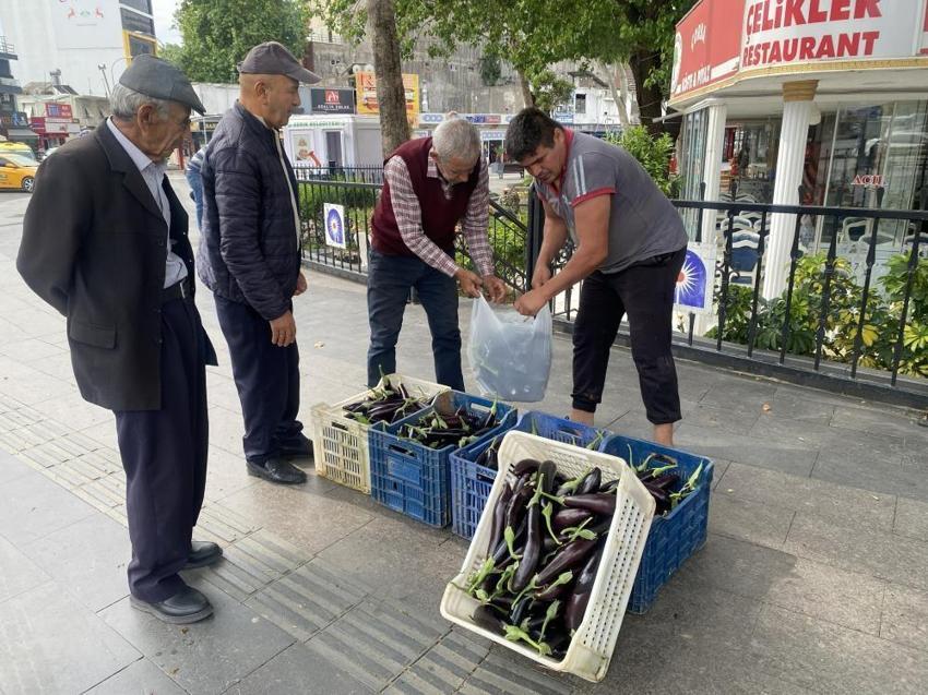 Antalyalı üretici serasının kapılarını açtı! Tonlarca patlıcan vatandaşa ücretsiz dağıtılıyor