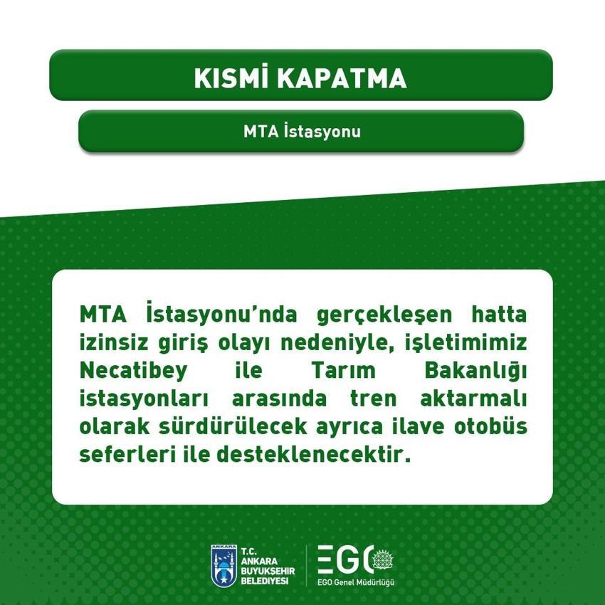 Ankara metro seferlerinde son dakika gelişmesi! Ankara metro seferleri durduruldu mu? Resmi açıklama geldi