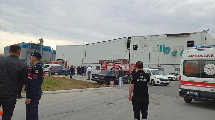 Hendek'te fabrikanın buhar kazanı patladı, ortalık savaş alanına döndü