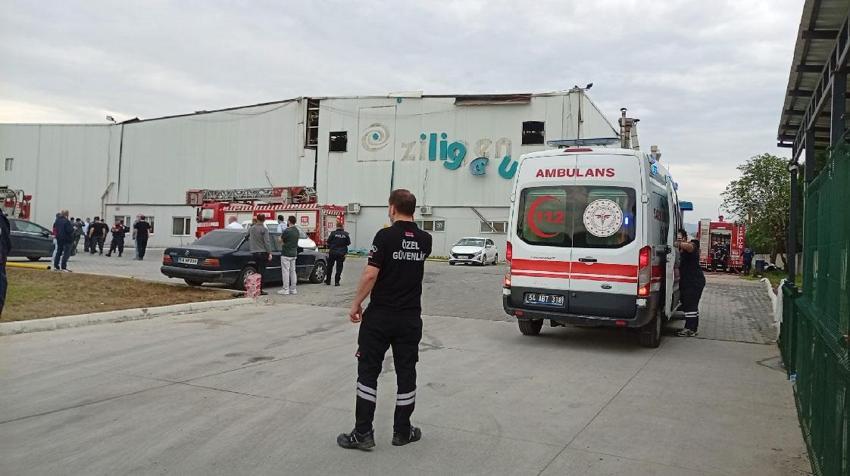 Hendek'te fabrikanın buhar kazanı patladı, ortalık savaş alanına döndü