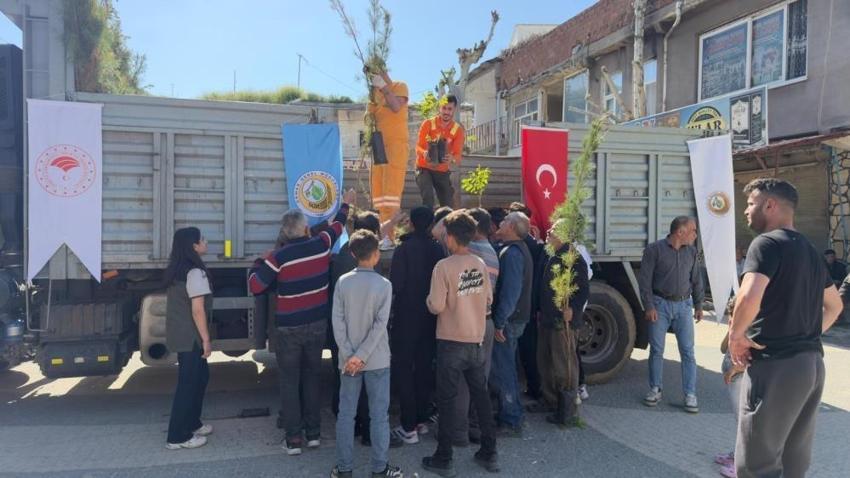 Dicle'de dev fidan dağıtımı gerçekleşti: Bin 500 fidan ücretsiz olarak dağıtıldı