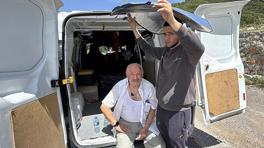 Bodrum'da bariyerlere saplanan araçtan mucize kurtuluş: 'Direksiyonu kırdıktan sonra kontrolü kaybettim'