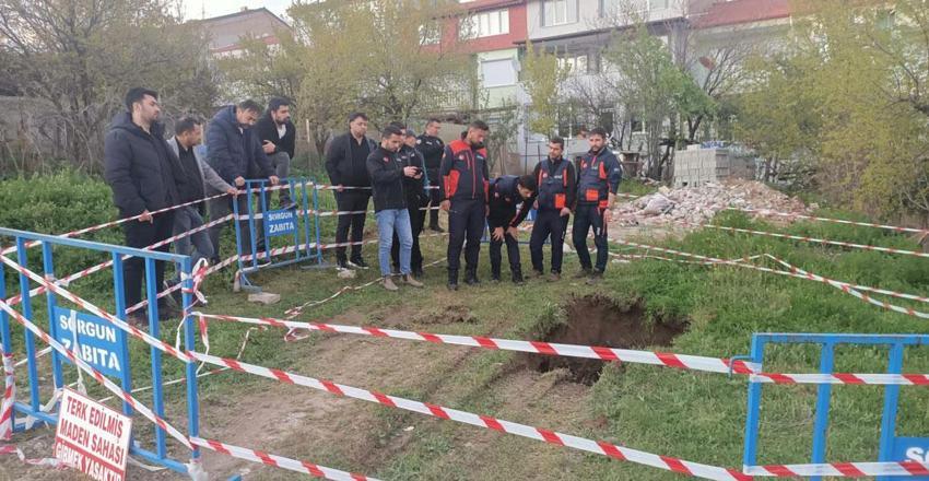 Sorgun'da evlerin arasında oluşan görüntü mahalleyi tedirgin etti