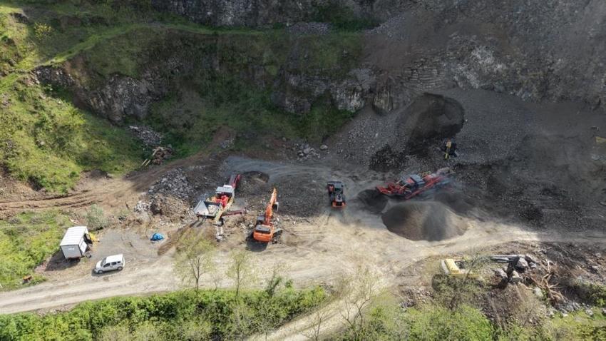 100 milyon yatırımla filoya katıldı! Samsun'da taş ocağında üretim başladı