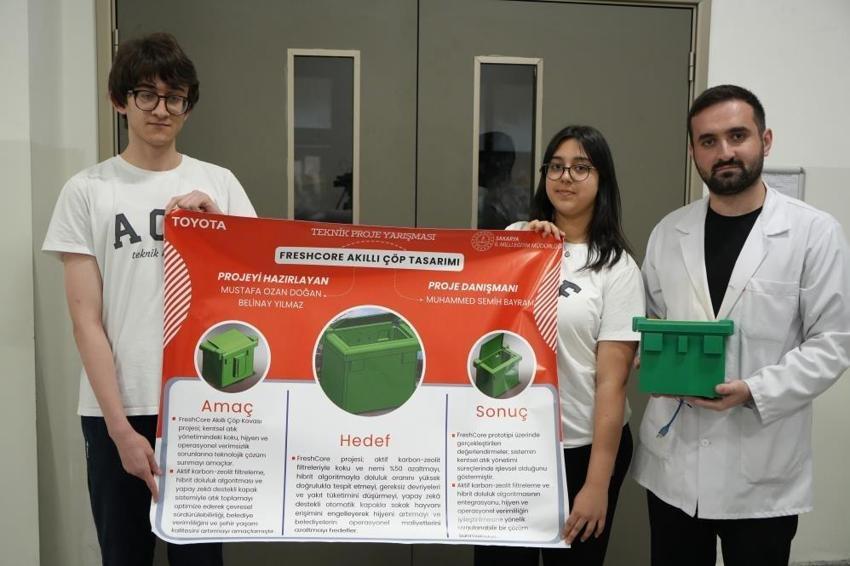 Kocaeli'de teknik lisede üretildi: Sokak hayvanları için akıllı çöp kovası!