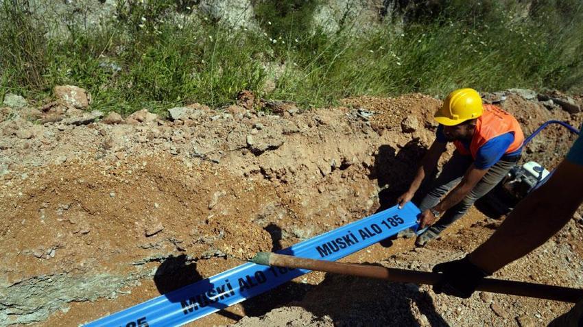 MUSKİ Ula Kızılağaç ile Menteşe Yenice Mahalleleri arasındaki içme suyu altyapısını yeniliyor