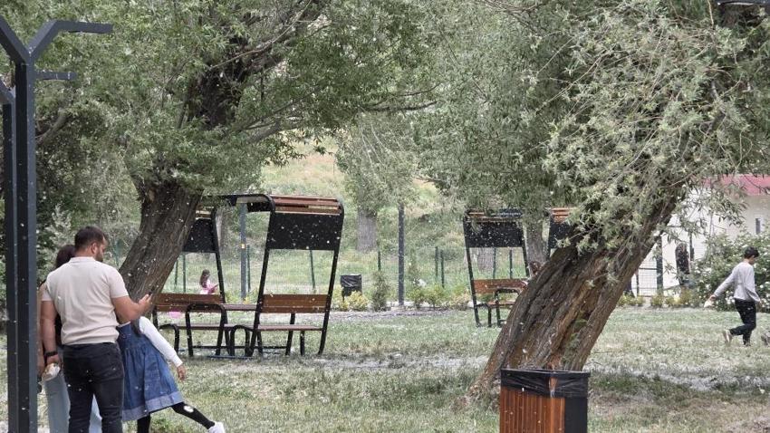 Van'da kent merkezine geldi: Sokakları kapladı, Haziran'da yaşandığı görülmedi