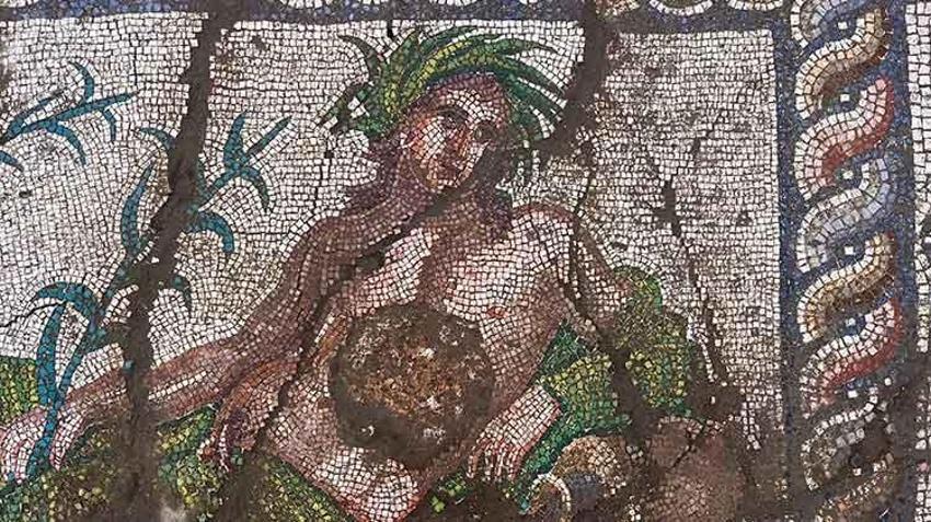 Dünyada eşi benzeri yok! Aspendos’ta heyecan veren keşif: Nehir tanrısı genç Eurymedon mozaiği gün yüzüne çıktı!