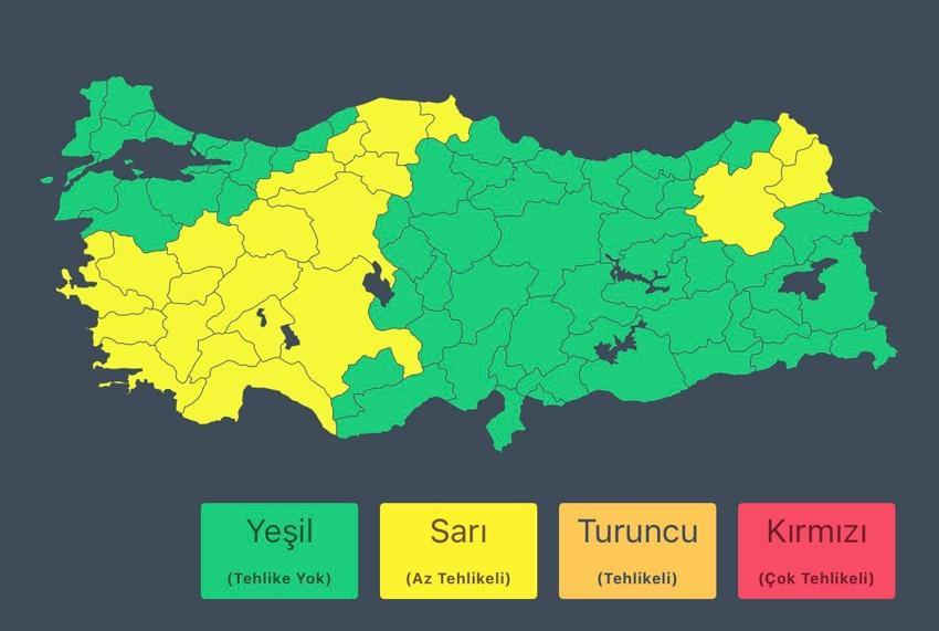 SON DAKİKA: 22 İL İÇİN SARI KODLU UYARI | Bakanlık haritayı paylaştı: Gök gürültülü sağanak geliyor! Hangi illerde yağış var? İşte Meteoroloji verilerine göre hava durumu