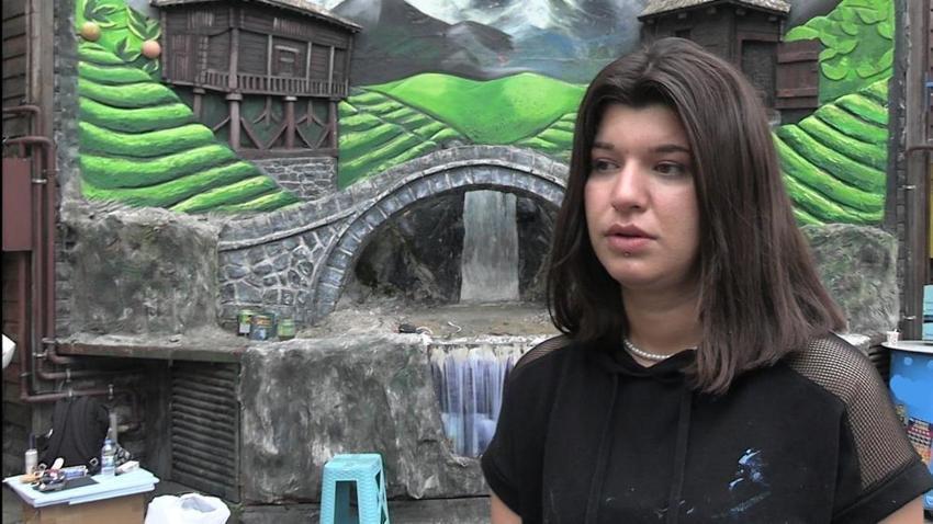 Rize'de sokakları süslüyor: 24 yaşında fırçasıyla şehri renklendiriyor