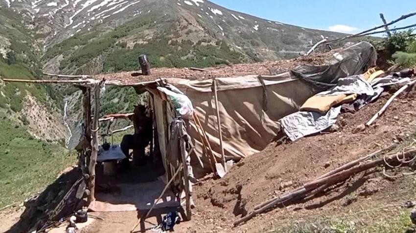Şehir hayatını reddetti! 40 yıldır dağda tek başına yaşıyor