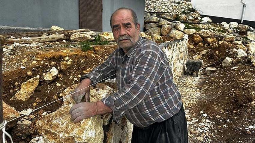 Mersin'de müstakil evi ve villası olanlar saniyeler içinde sıraya girdi: 50 yıldır kayaları kırıp ömürlük duvarlar örüyor!