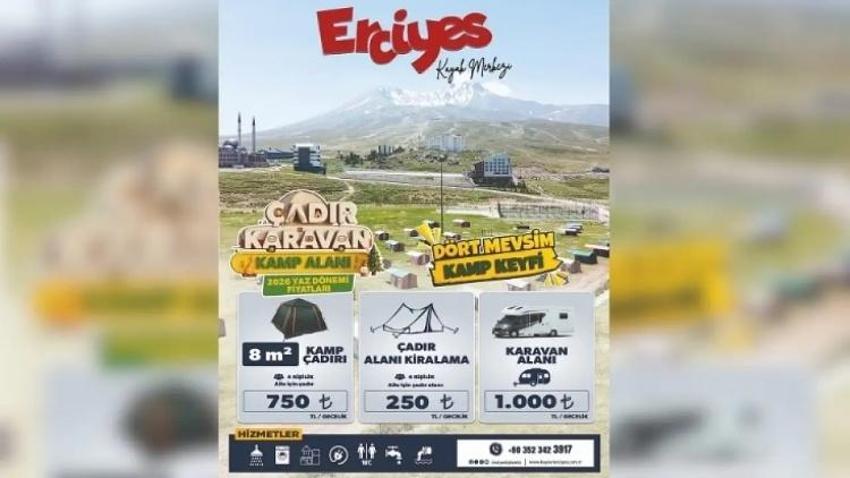 Erciyes'te kamp sezonu başladı! 2026 ücretleri belli oldu
