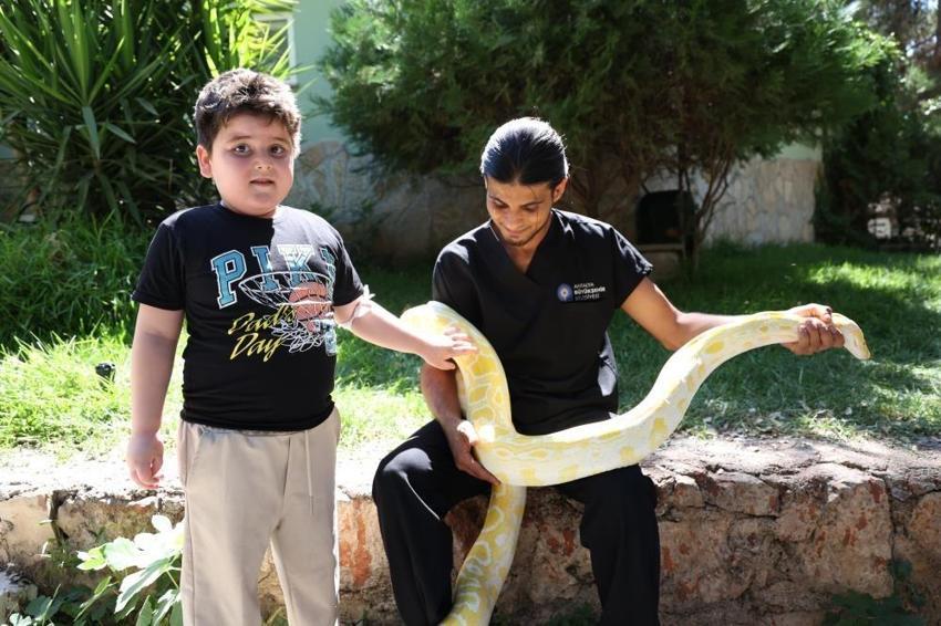 Antalya'da 5 farklı türü var: Doğal Yaşam Parkı'nda 28 yılan görücüye çıkıyor