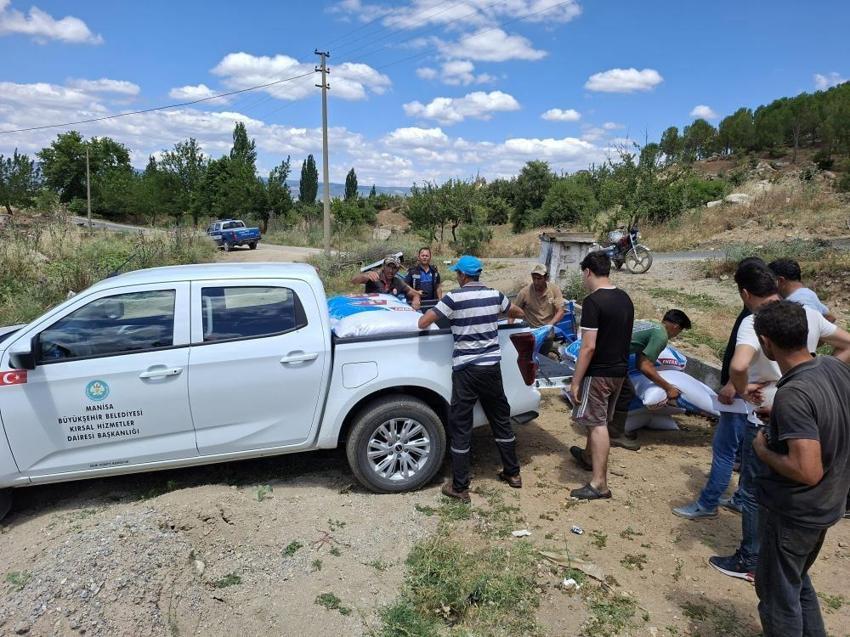 Mağdur besiciye Manisa Büyükşehir'den anında destek!