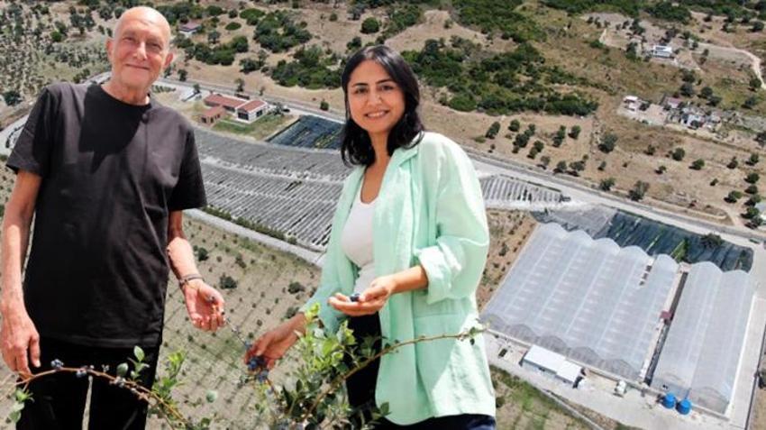 Yurt dışındaki işini bırakıp İzmir'e yerleştiler! Boş araziyi üretim üssüne çevirip servet değerinde ürün yetiştiriyorlar