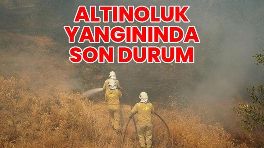 ALTINOLUK YANGININDA SON DURUM | Balıkesir Edremit'te meydana gelen yangını söndürme çalışmaları ikinci gününde