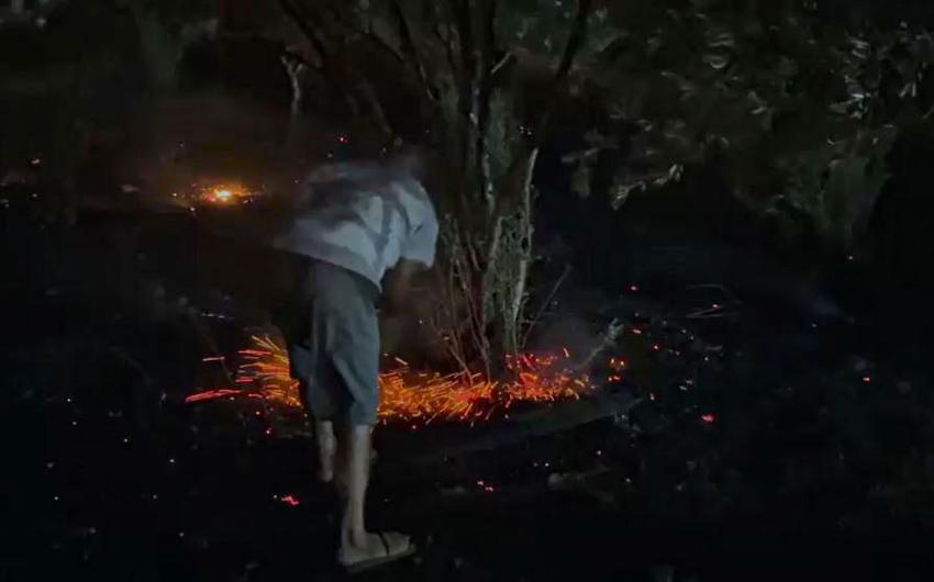 Düğün salonundan atılan havai fişekler felakete yol açıyordu! Yangını fark etmeden düğüne devam ettiler; o anlar kamerada