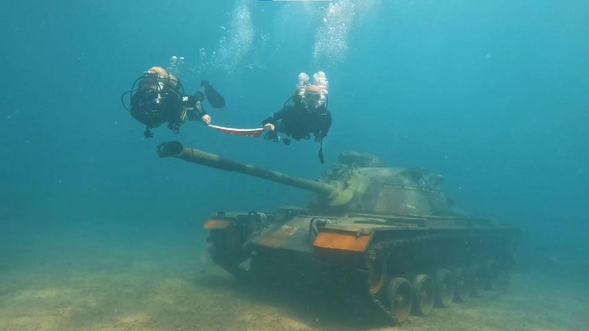 Edirne’nin Saros Körfezi'ndeki tank batığı, dalış tutkunlarının uğrak noktası haline geldi