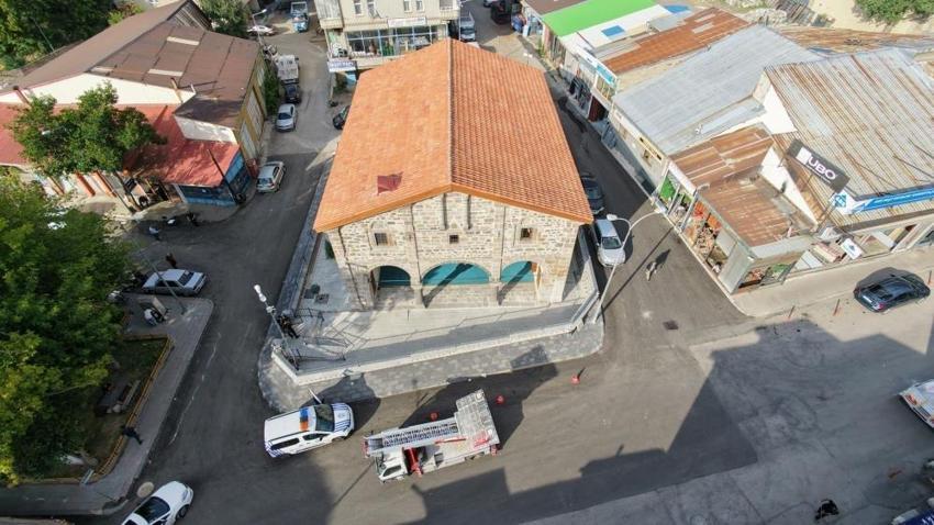 Erzurum'da restorasyonda ortaya çıktı: Özel perde ile kapatıldı