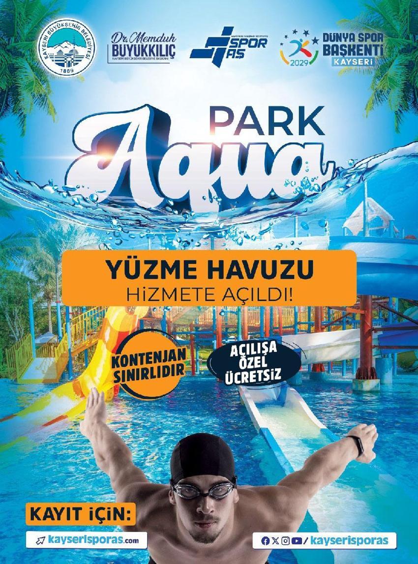 Kayseri'de İç Anadolu'nun en büyük Aqua Parkı kapılarını açıyor