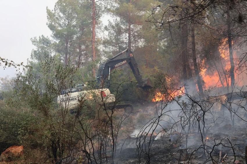 Seydikemer'de başlayan orman yangını Kaş'ta ormana sıçradı! Dünyaca ünlü Saklıkent kanyonu ziyaretçilere kapandı