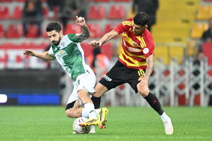 Kayserispor - Bursaspor maçında 3 puan 2 golle geldi!