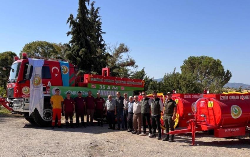 Manisa'da orman yangınlarına karşı 3 tonluk kuvvet! 3 kooperatife teslim edildi