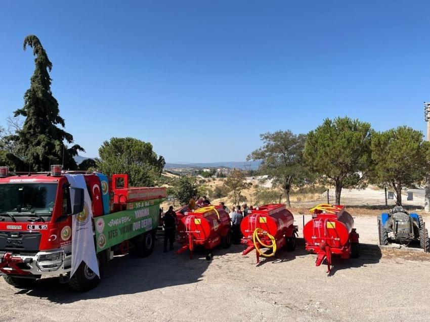 Manisa'da orman yangınlarına karşı 3 tonluk kuvvet! 3 kooperatife teslim edildi