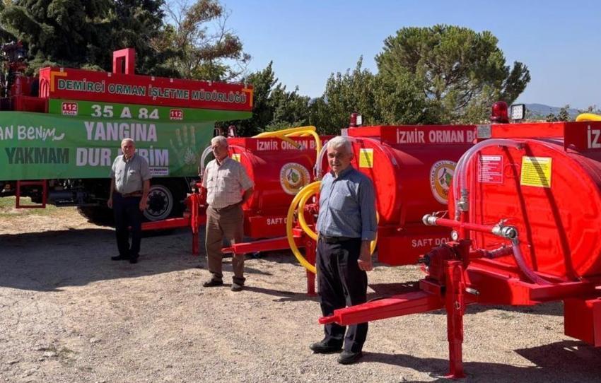 Manisa'da orman yangınlarına karşı 3 tonluk kuvvet! 3 kooperatife teslim edildi