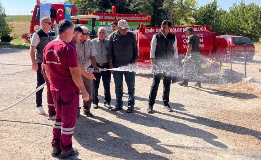 Manisa'da orman yangınlarına karşı 3 tonluk kuvvet! 3 kooperatife teslim edildi