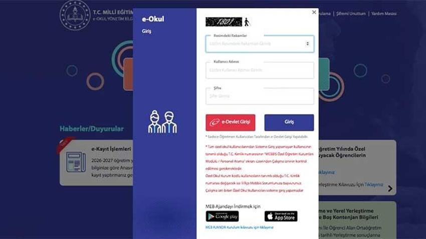 e-OKUL VBS GİRİŞ EKRANI 2026: Veli Bilgilendirme Sistemi’ne nasıl giriş yapılır?