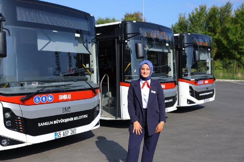 Samsun'da kadın otobüs şoförlerinin sayısı 19’a yükseldi! Toplu ulaşım onlara emanet