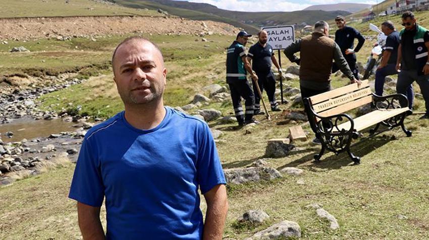Muhammed Salah oturdu, turistler akın etti! Trabzon’da bu taş şimdi fenomen: Yanına bank yerleştirildi