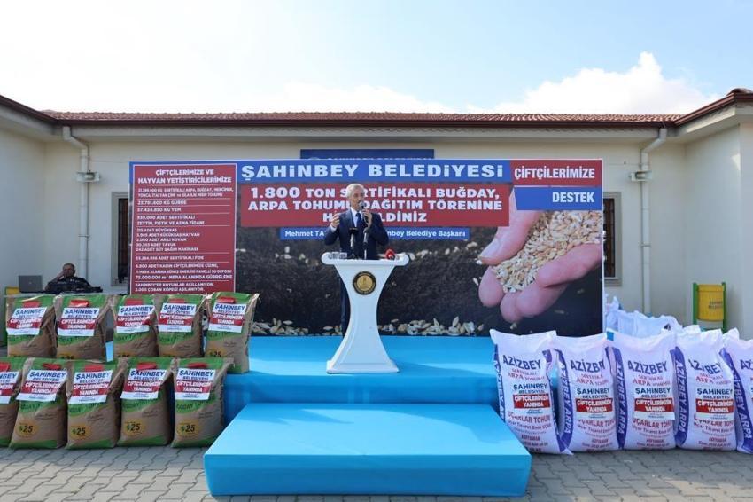 Şahinbey Belediyesi'nden çiftçilere dev destek: Bin 800 ton tohum dağıtımı başladı!