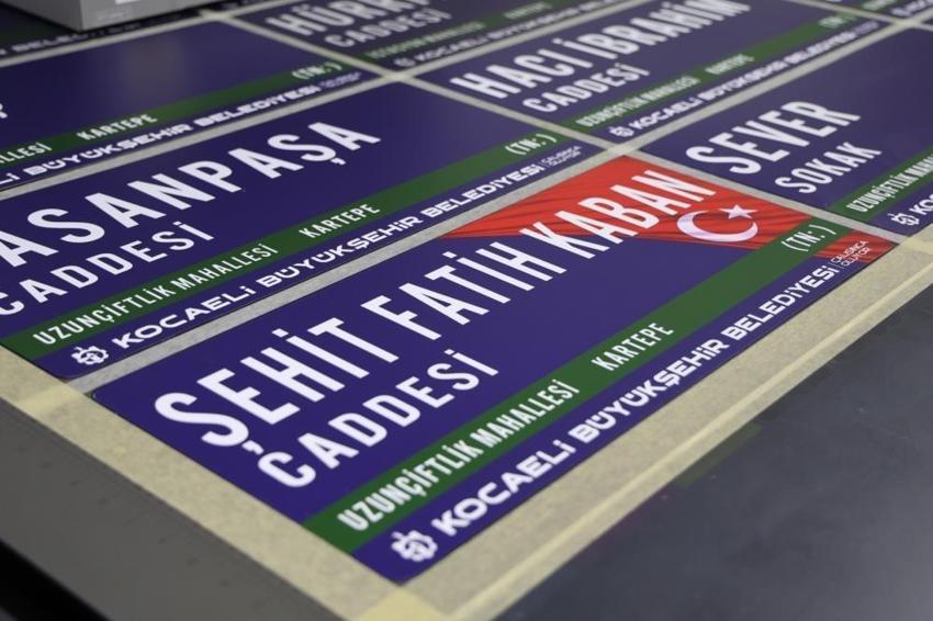 Kocaeli'de tabelaların üretimi öz kaynaklardan üretiliyor