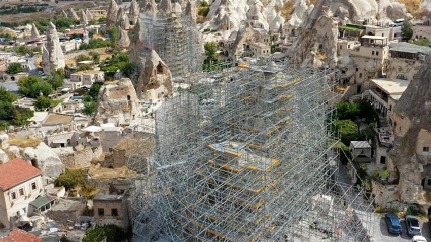 UNESCO Mirası Kapadokya’da riskli peribacaları için harekete geçildi