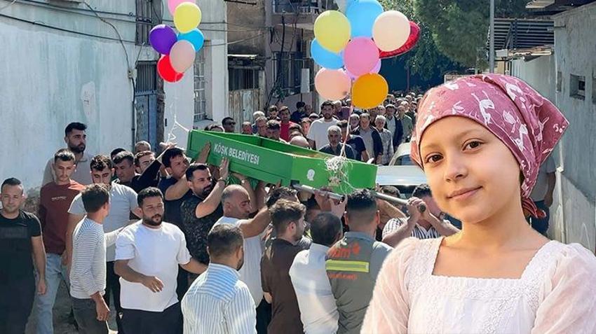 Aydın'da acı ölüm! 9 yaşındaki Ada, balonlarla son yolculuğuna uğurlandı