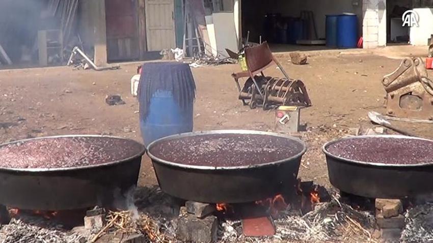 Tek tek toplanıyor, saatlerce kaynatılıyor! Gaziantep’te kış hazırlığı başladı