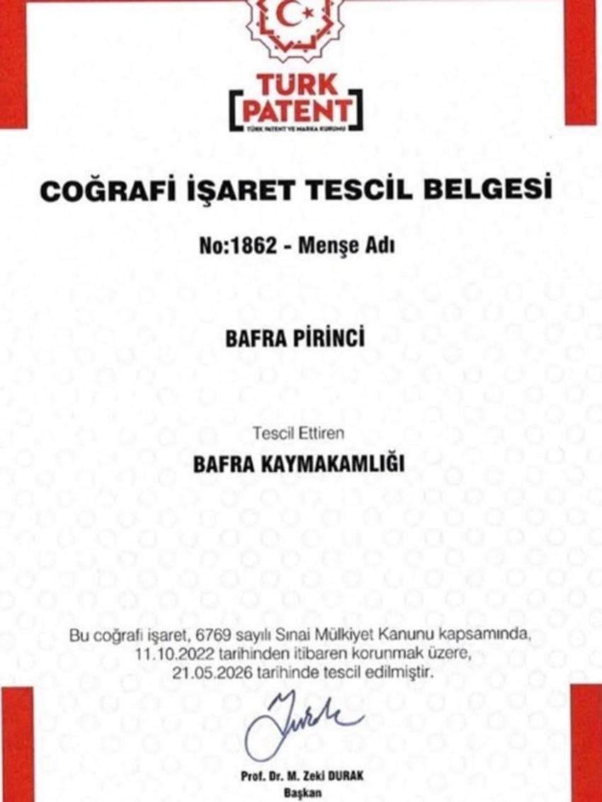 Samsun’da yıllardır beklenen müjde geldi! O meşhur ürün resmen tescillendi