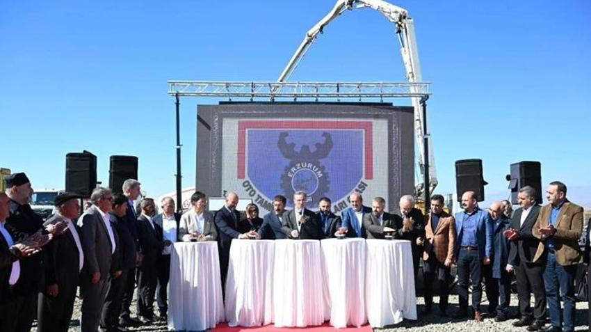 Erzurum'da esnafın yeni merkezi yükseliyor: Oto Tamir ve İmalatçılar Sanayi Sitesi'nin temeli atıldı