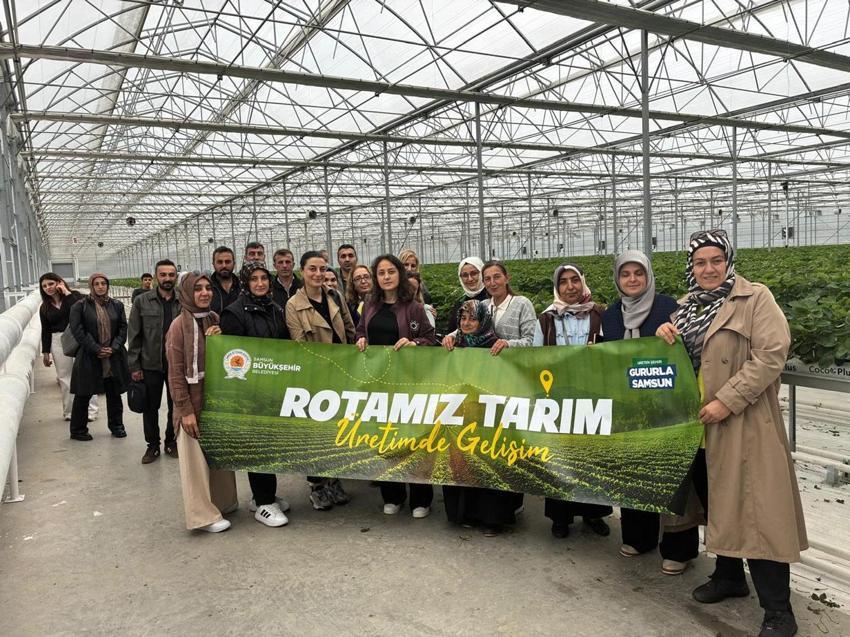 Samsun’da proje hayata geçti üreticiler modern tarımı yerinde öğreniyor