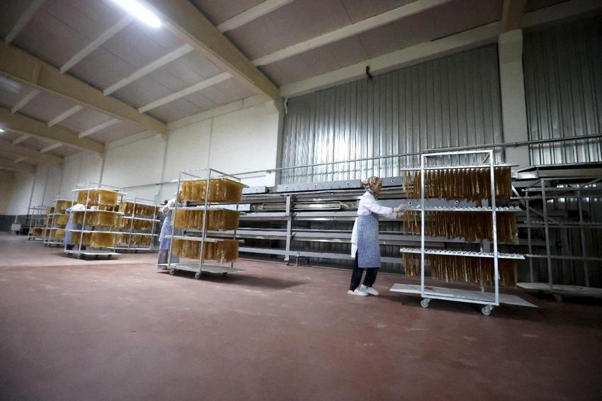 Malatya'da geliştirilen makine üzüm, dut, kayısı ve erik gibi meyvelerden ayda 28 ton pestil üretiyor